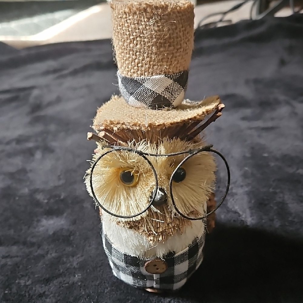 Handmade Rustic Owl Figurine